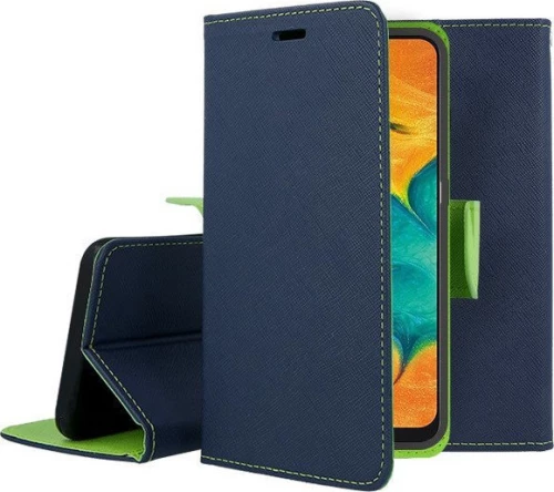 Fancy Diary Wallet Δερματίνης Navy Μπλε (Galaxy A30)