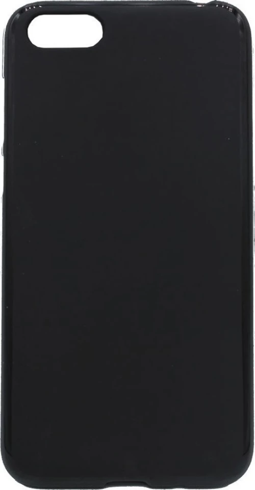 Θήκη σιλικόνης διαφανή με mat πλάτη για Huawei Y5/Y5 Prime 2018 - μαύρο