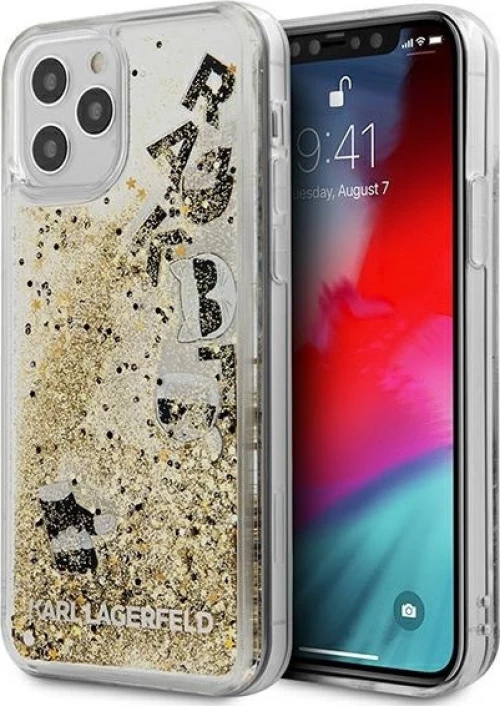 Karl Lagerfeld Glitter Charms Back Cover Gold (iPhone 12 Pro Max)