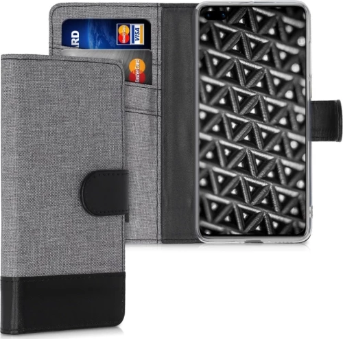 KWmobile Wallet Grey / Black (Huawei P40)