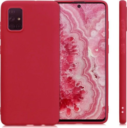 100.0731 SILKY SOFT TOUCH SILICONE CASE FOR SAMSUNG GALAXY A71 CHERRY