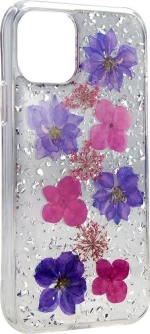 SwitchEasy case for Iphone 11PRO HANDMADE WITH REAL FLOWERS PURPLE GS-103-80-160-90