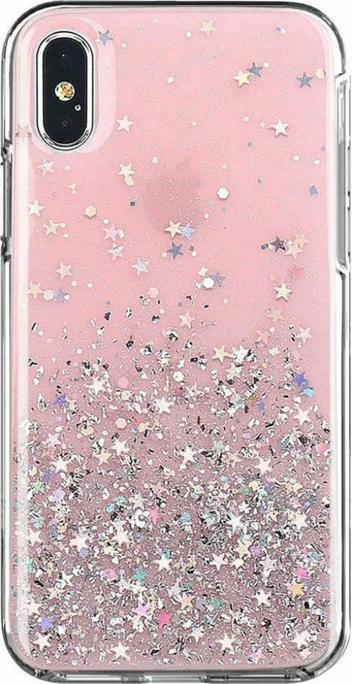 Wozinsky Star Glitter Back Cover Σιλικόνης Ροζ Shining (iPhone X / Xs)