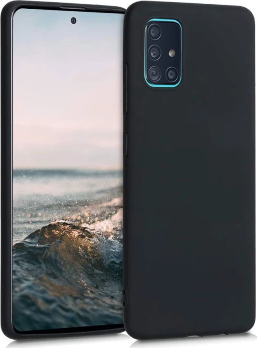 Ματ Back Cover Σιλικόνης Μαύρο (Galaxy A71)