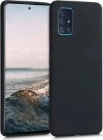 Ματ Back Cover Σιλικόνης Μαύρο (Galaxy A71)