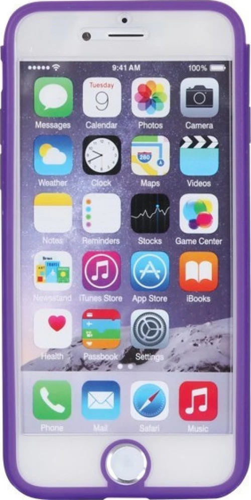Θήκη Bumber με κάλυμα Μώβ Διάφανο για iphone 6 IK611 OEM