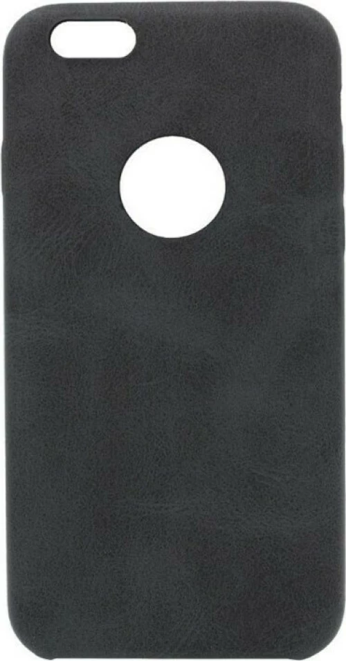 Θήκη σιλικόνης τύπου δέρμα για iPhone 6/6S - σκούρο γκρι