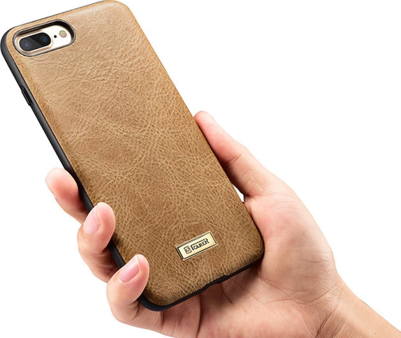 iCarer Shenzhou Back Cover Δερμάτινο Khaki (iPhone 7 Plus)