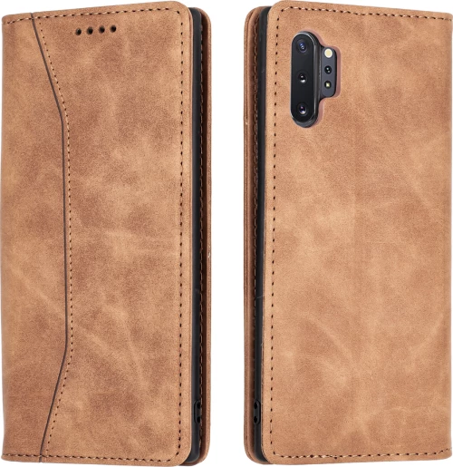Bodycell PU Leather Book Καφέ (Galaxy Note 10+)
