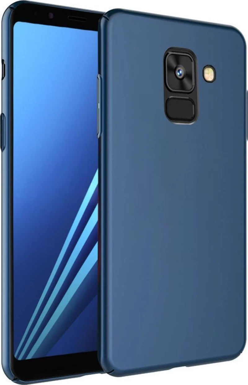 Samsung Galaxy A8 Plus 2018 -TPU Gel Case Matte Λεπτή Θήκη Σιλικόνης Σκούρο Μπλε (oem)