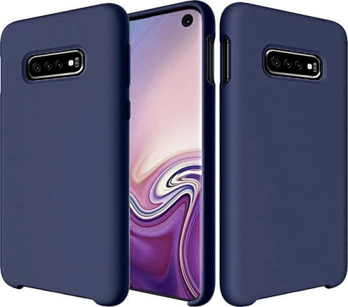 Soft Rubber Back Cover Navy Μπλε (Galaxy S10)