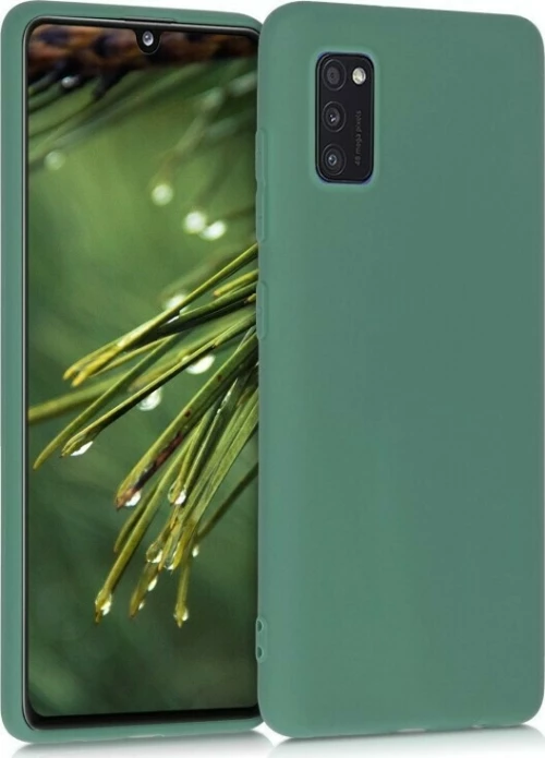 Θήκη σιλικόνης TPU Ultra Slim 0.3mm soft υφή matte για Samsung A41 - πράσινο