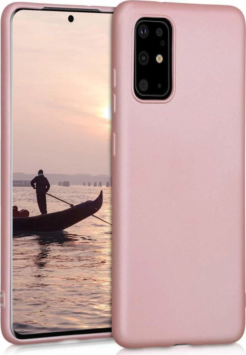 Samsung Galaxy S20+ Soft Flexible Shock Absorbent Protective Phone Cover - Metallic Rose Gold (oem)