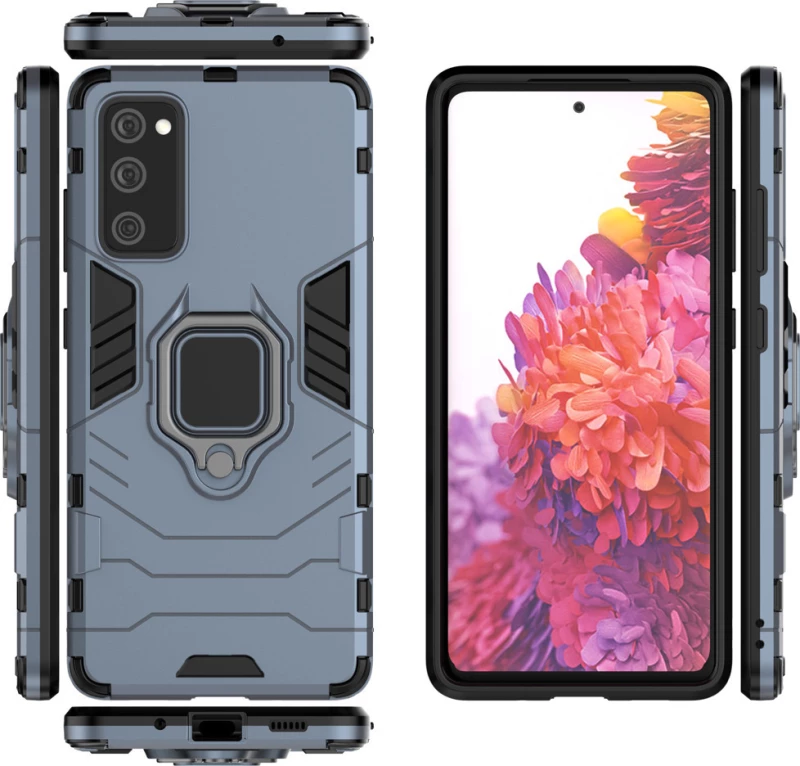 Hurtel Ring Armor Back Cover Πλαστικό Μπλε (Galaxy S20 FE)