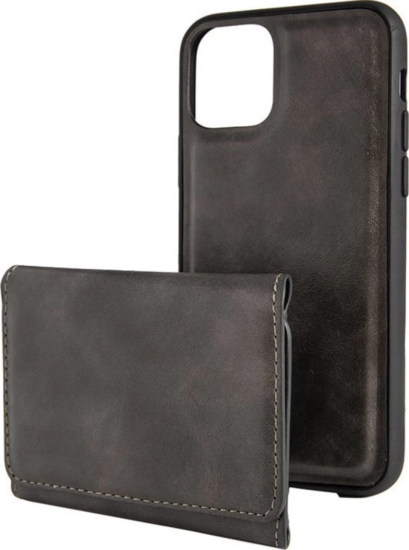 ΘΗΚΗ ΠΟΡΤΟΦΟΛΙ ΣΥΝΘΕΤΙΚΟ ΔΕΡΜΑ ΓΚΡΙ ΓΙΑ IPHONE 11 PRO WALLET CASE 100.736