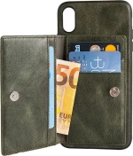 ΘΗΚΗ ΠΟΡΤΟΦΟΛΙ ΣΥΝΘΕΤΙΚΟ ΔΕΡΜΑ ΜΠΟΡΝΤΟ ΓΙΑ IPHONE XS MAX WALLET CASE 100.755