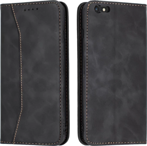 Bodycell PU Leather Wallet Δερματίνης Μαύρο (iPhone 6/6s Plus)
