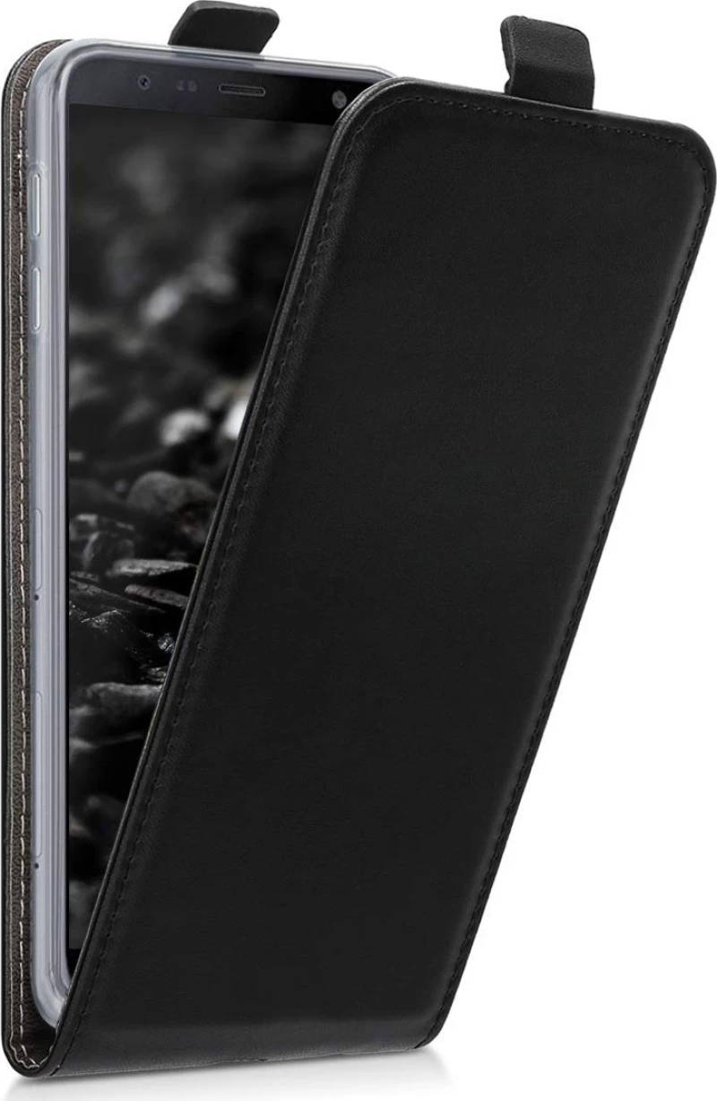 KWmobile Vertical Flip Μαύρο (Galaxy J6+)