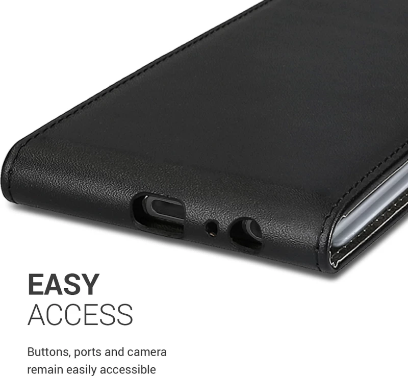 KWmobile Vertical Flip Μαύρο (Galaxy J6+)