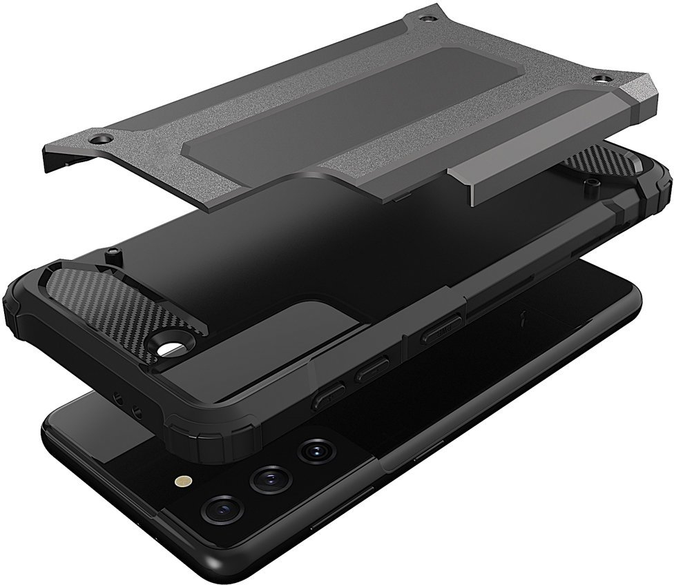 Hybrid Armor Case Tough Rugged Cover for Samsung Galaxy S21 Ultra 5G black