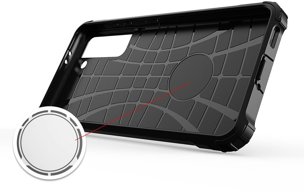Hybrid Armor Case Tough Rugged Cover for Samsung Galaxy S21 Ultra 5G black