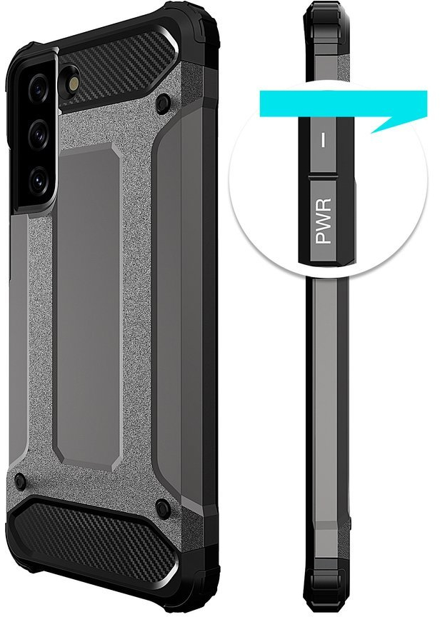 Hybrid Armor Case Tough Rugged Cover for Samsung Galaxy S21 Ultra 5G black