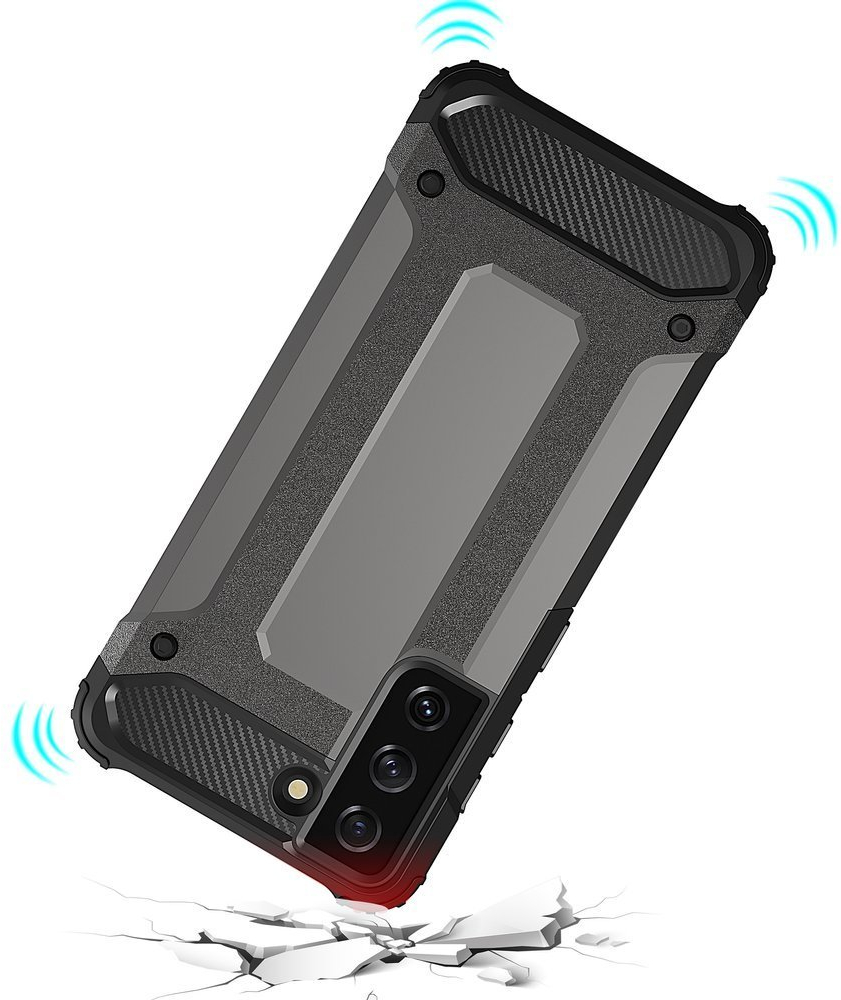 Hybrid Armor Case Tough Rugged Cover for Samsung Galaxy S21 Ultra 5G black