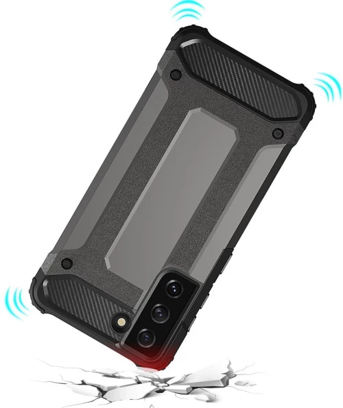 Hybrid Armor Case Tough Rugged Cover for Samsung Galaxy S21 Ultra 5G black