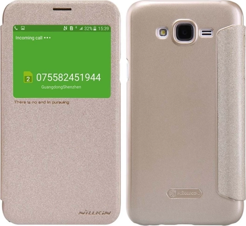 Nillkin Book S-View Sparkle για Samsung J500 Galaxy J5 Gold