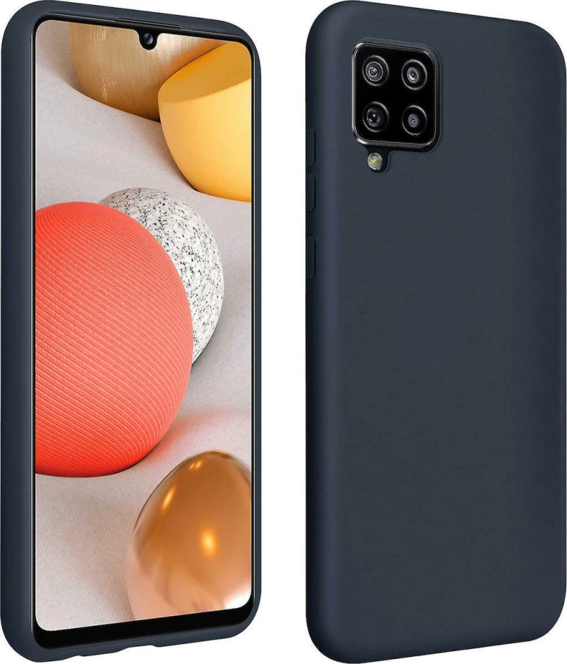 TPU Silicone Case Compatible with Samsung Galaxy A42 5G - Soft Flexible Protective Phone Cover - Dark Blue (oem)