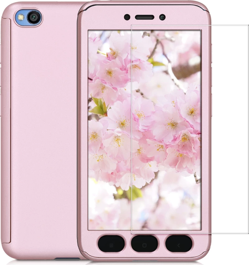 KWmobile 360 Full Cover Μεταλλικό Ροζ Χρυσό (Redmi Go)