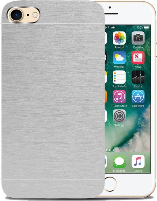 Back Cover Μεταλλικό Silver (iPhone SE 2020/8/7)