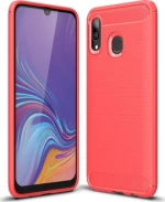Carbon Back Cover Κόκκινο (Galaxy A30)