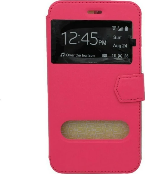 Θήκη flip με Call Display,δυνατότητα απάντησης και STAND για iPhone 7 / 8 - Φούξια