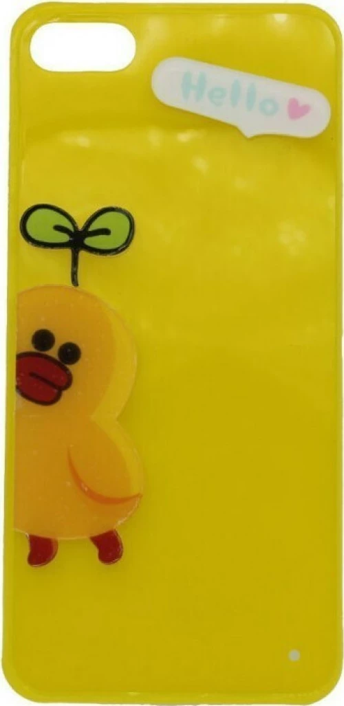 Θήκη σιλικόνης με 3D σχέδιο 'Hello' για iPhone 7/8 - Κίτρινο