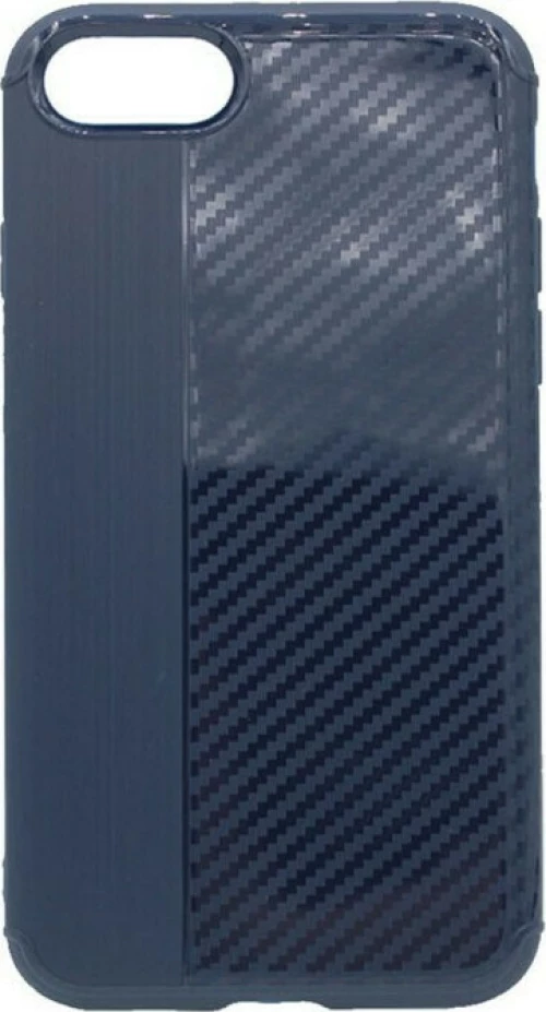 Θήκη σιλικόνης Carbon Fiber για iPhone 7/8 - Σκούρο Μπλε