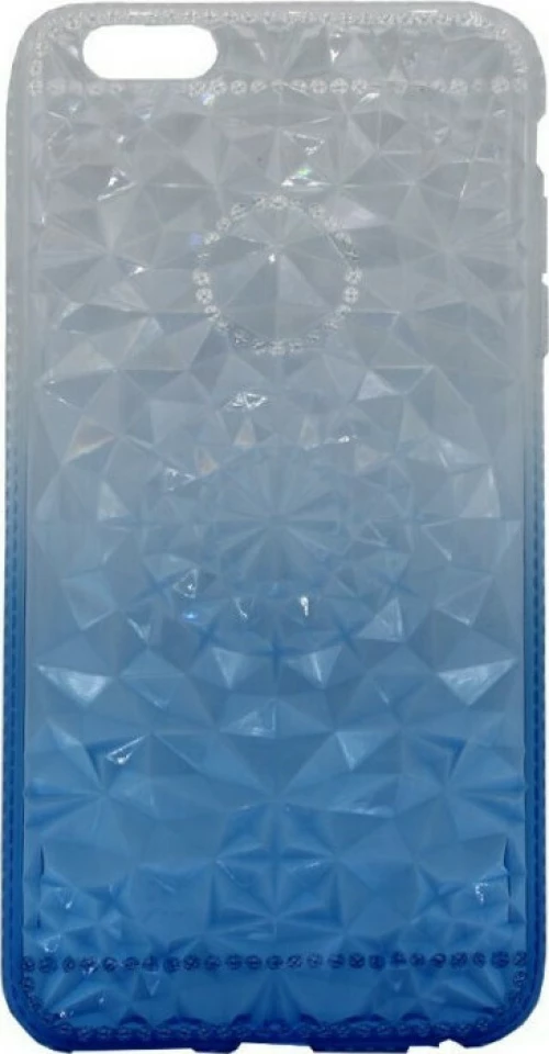 Θήκη σιλικόνης με ανάγλυφο σχέδιο για iPhone 6/6S Plus - μπλε