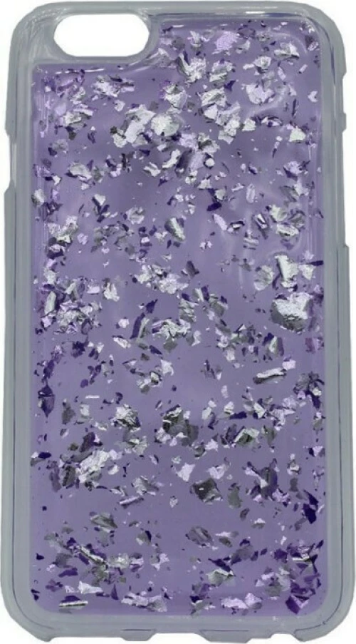 Θήκη TPU Leaf Glitter για iPhone 6/6s - μωβ
