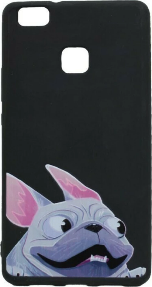 Θήκη σιλικόνης σχέδιο 'BullDog' για Huawei P9 LITE - μαύρο