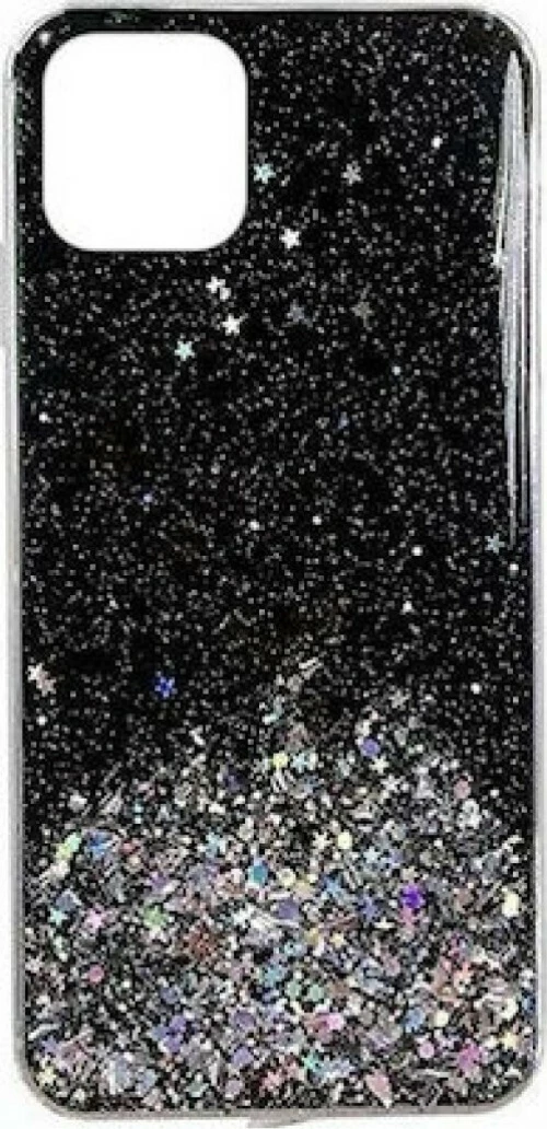 Wozinsky Star Glitter Back Cover Σιλικόνης Μαύρο Shining (iPhone 12 / 12 Pro)