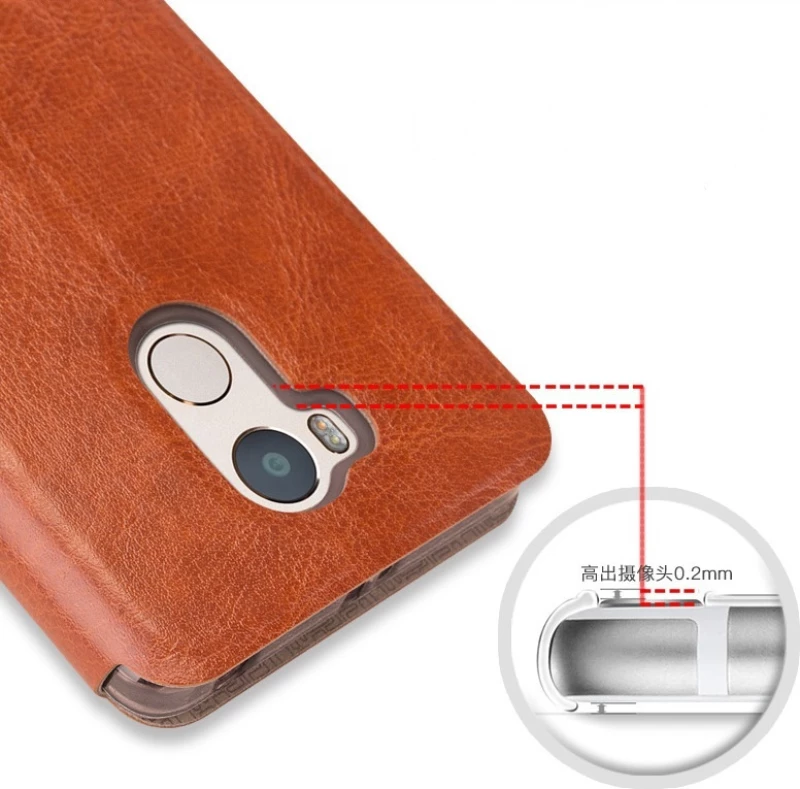Mofi Book Δερμάτινο Καφέ (Xiaomi Redmi 4)