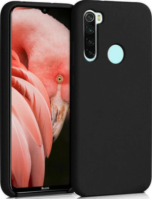 XIAOMI REDMI NOTE 8 SLIM LIQUID SILICONE GEL RUBBER CASE SOFT TOUCH BACK COVER BLACK 100.0441 OEM