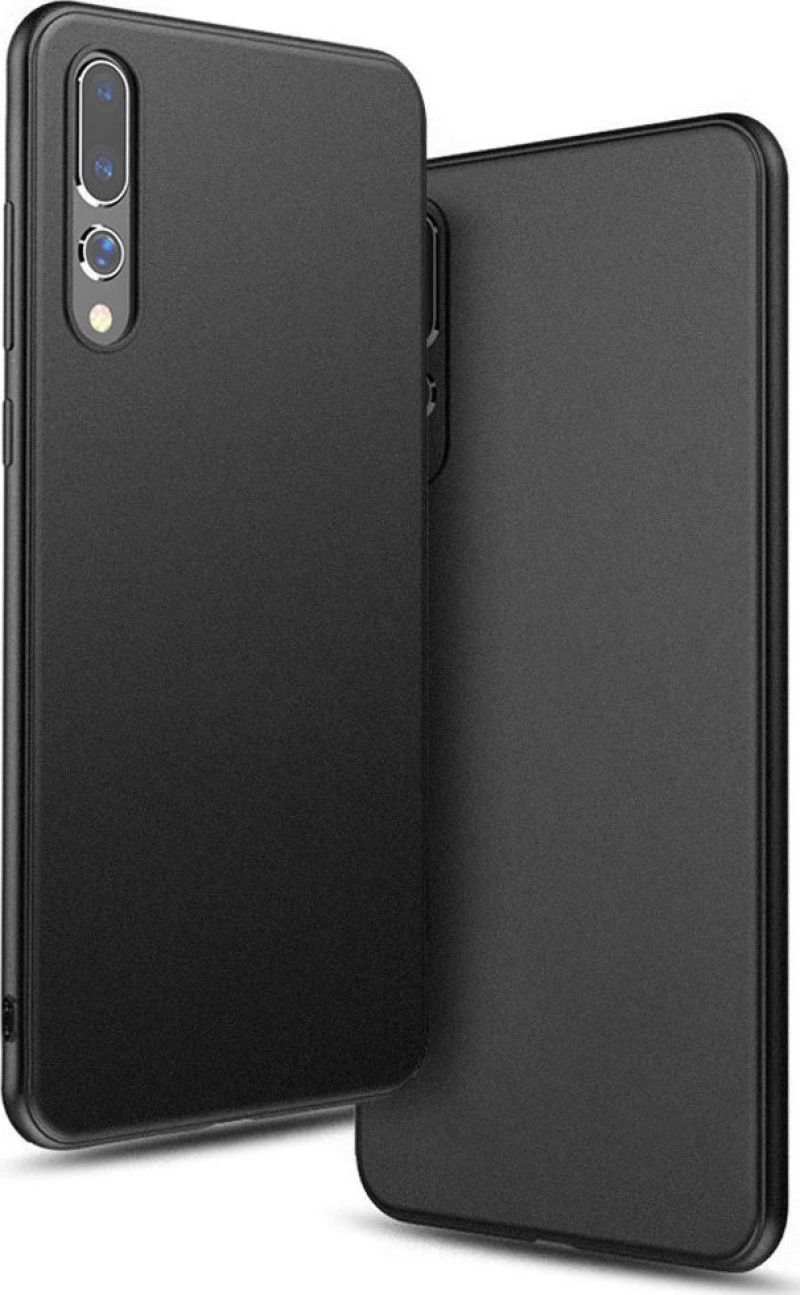 Huawei P20 - Transparent Soft TPU Silicone Gel Case Slim-Fit Anti-Scratch Shock Black Matte (oem)