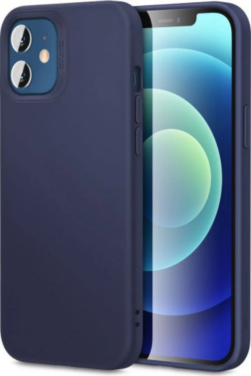 Θήκη Σιλικόνης για Apple iPhone 12 Pro 6.1" ΣΚΟΥΡΟ ΜΠΛΕ(ΟΕΜ)