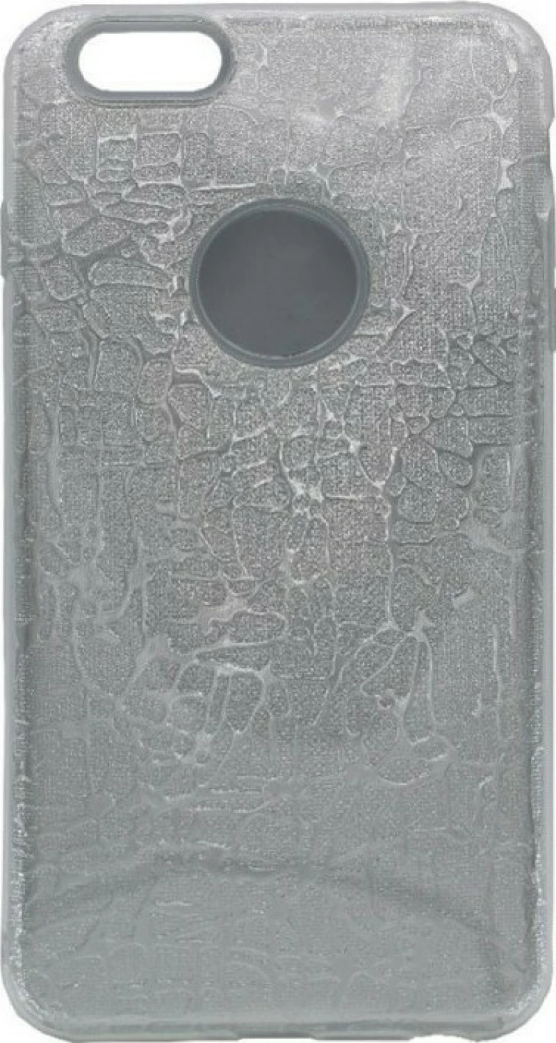 Θήκη TPU με αποσπώμενο ανάγλυφο σχέδιο για iPhone 6/6S Plus - ασημί