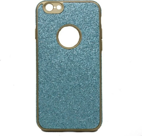 Θήκη σιλικόνης με εξωτερικό Glitter για iPhone 6/6S - γαλάζιο