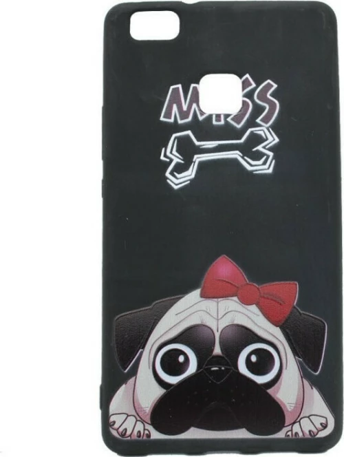 Θήκη σιλικόνης σχέδιο 'Rich BullDog' για Huawei P9 LITE - μαύρο