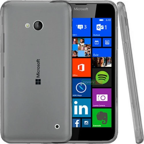 Silicone Διαφανής Μαύρη (Microsoft Lumia 640)