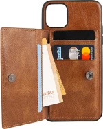 ΘΗΚΗ ΠΟΡΤΟΦΟΛΙ ΣΥΝΘΕΤΙΚΟ ΔΕΡΜΑ ΛΑΔΙ ΓΙΑ IPHONE 11 WALLET CASE 100.759