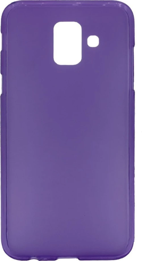 Θήκη TPU με διάφανη mat πλάτη για Samsung A6 2018 - μωβ